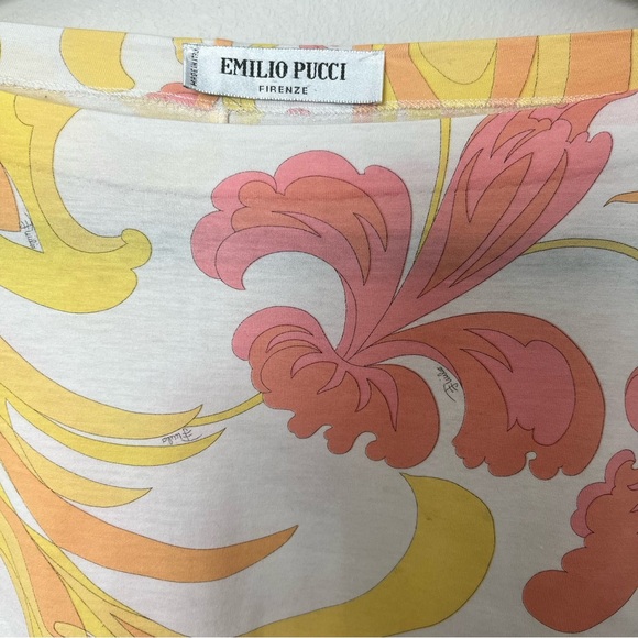 Emilio Pucci | Vintage 3/4 Sleeve Boat Neck Top - Picture 2 of 5